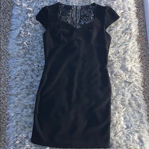 Semi-formal black dress with lacing
